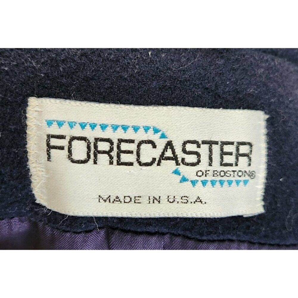 Forecaster of Boston Wool Coat Women Size 6 Navy Long Peacoat Double Breasted - Picture 10 of 16